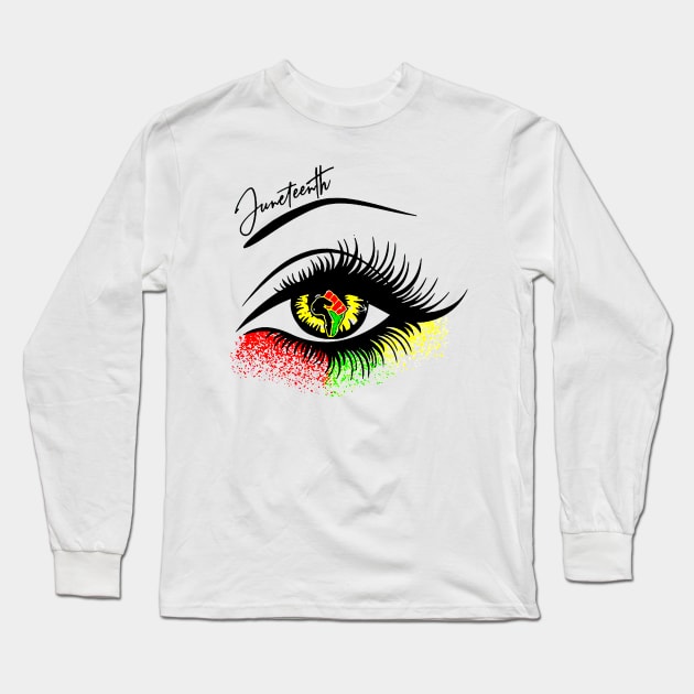 Bright Eyes Juneteenth Long Sleeve T-Shirt by ryu_design